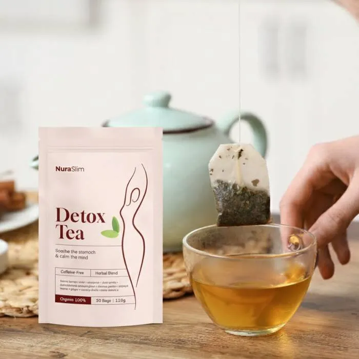 NuraSlim Detox Te – blandning av 10 naturliga örter utan koffein för uppblåsthet och ämnesomsättning